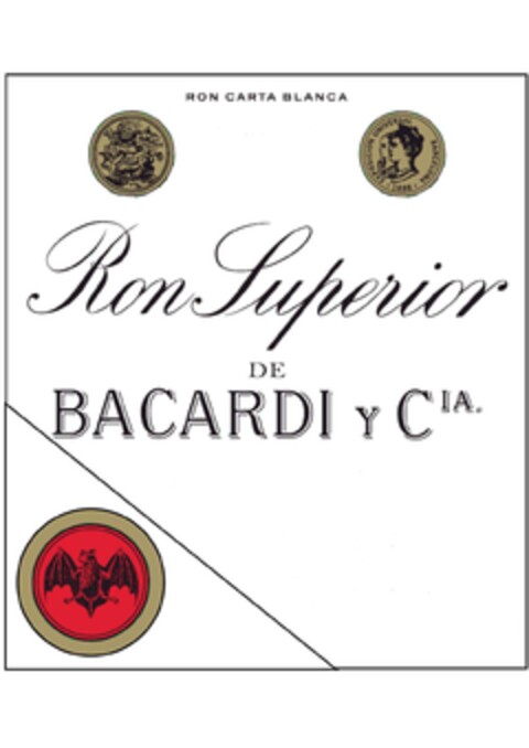 RON CARTA BLANCA RON SUPERIOR DE BACARDI Y CIA Logo (EUIPO, 22.05.2012)