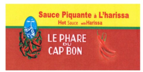 LE PHARE DU CAP BON Sauce Piquante à L'harissa Hot Sauce whith Harissa Logo (EUIPO, 09/21/2016)