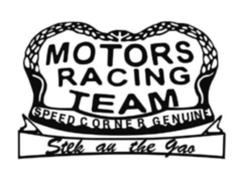 MOTORS RACING TEAM SPEED CORNER GENUINE STEK AU THE GAO Logo (EUIPO, 06/09/2023)