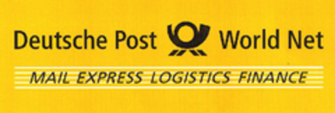 Deutsche Post World Net MAIL EXPRESS LOGISTICS FINANCE Logo (EUIPO, 05/12/2000)