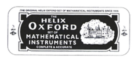 THE HELIX OXFORD SET OF MATHEMATICAL INSTRUMENTS Logo (EUIPO, 20.05.2003)