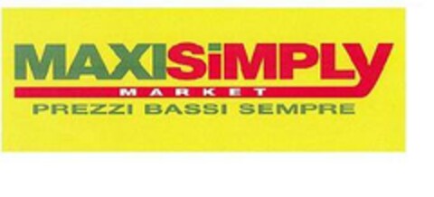 MAXISIMPLY MARKET PREZZI BASSI SEMPRE Logo (EUIPO, 21.03.2006)