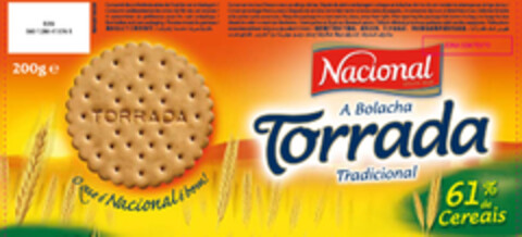 Nacional A Bolacha Torrada Tradicional 61% de Cereais O que é Nacional é bom! Logo (EUIPO, 23.09.2008)