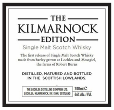 THE KILMARNOCK EDITION Logo (EUIPO, 10/16/2015)