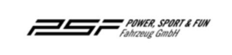 PSF Power, Sport & Fun Fahrzeug GmbH Logo (EUIPO, 05.11.2015)