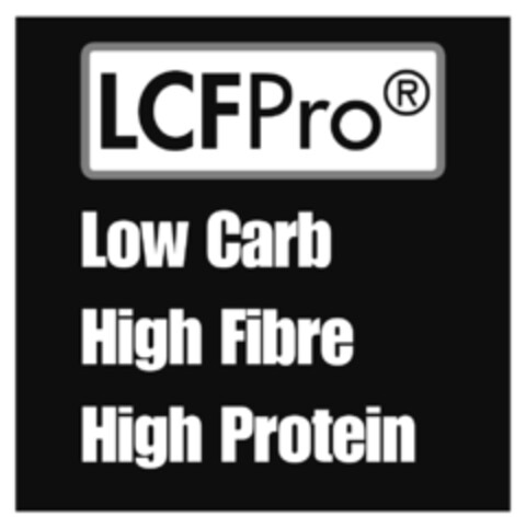 LCFPro Low Carb High Fibre High Protein Logo (EUIPO, 02/19/2020)