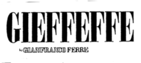 GIEFFEFFE by GIANFRANCO FERRE Logo (EUIPO, 05/20/1996)