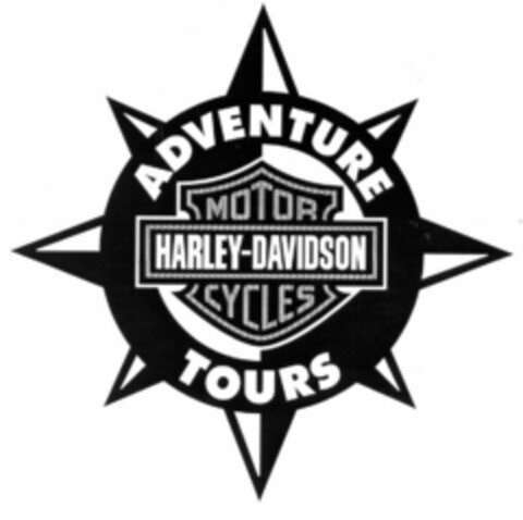 ADVENTURE TOURS MOTOR CYCLES HARLEY-DAVIDSON Logo (EUIPO, 24.04.1998)