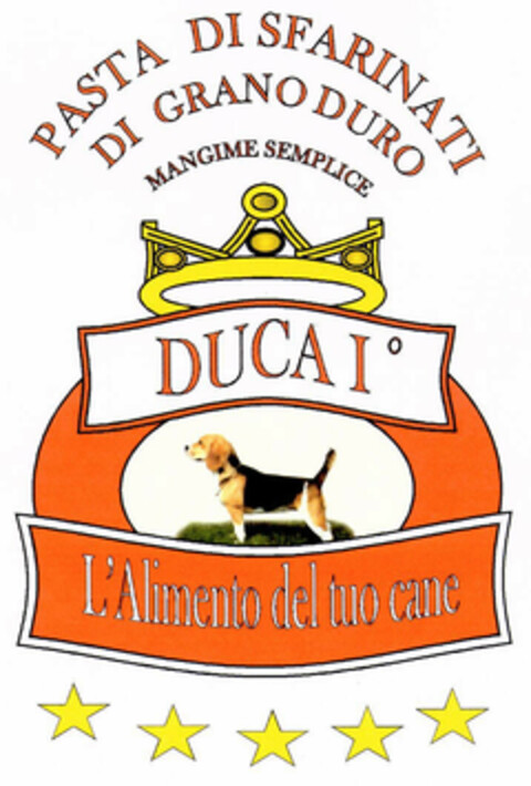 PASTA DI SFARINATI DI GRANO DURO MANGIME SEMPLICE DUCA I° L'Alimento del tuo cane Logo (EUIPO, 12.08.2002)