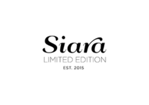 Siara Limited Edition Est. 2015 Logo (EUIPO, 12/08/2014)