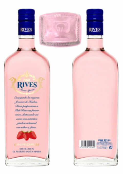 PINK RIVES SWEET SPIRITS GIN PREMIUM DESTILLED IN EL PUERTO SANTA MARIA Logo (EUIPO, 01/28/2015)