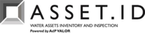 ASSET.ID WATER ASSETS INVENTORY AND INSPECTION Powered by AdP VALOR Logo (EUIPO, 07/05/2022)