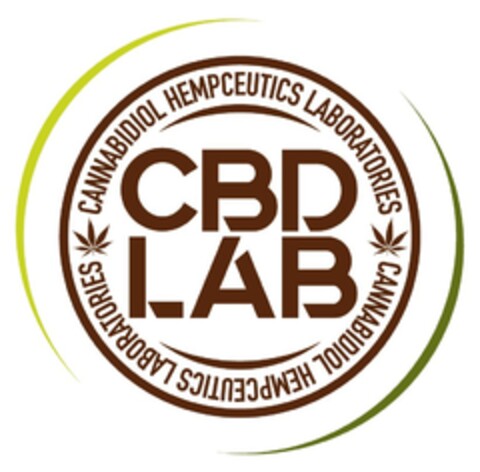 CANNABIDIOL HEMPCEUTICS LABORATORIES CBD LAB Logo (EUIPO, 20.06.2019)