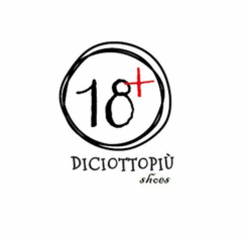 18+ diciottopiú shoes Logo (EUIPO, 22.06.2022)