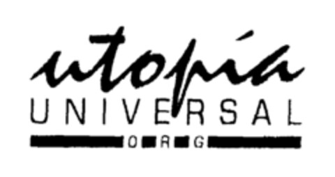 utopía UNIVERSAL O R G Logo (EUIPO, 07/12/2001)