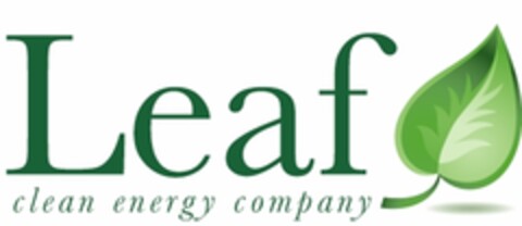 Leaf clean energy company Logo (EUIPO, 21.08.2007)