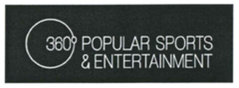 360º POPULAR SPORTS & ENTERTAINMENT Logo (EUIPO, 18.05.2012)