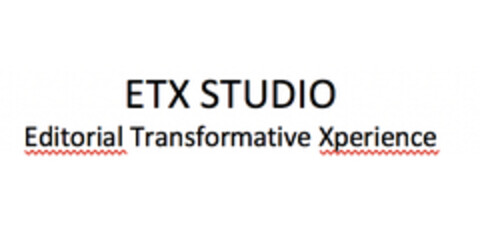 ETX STUDIO Editorial Transformative Xperience Logo (EUIPO, 07.01.2020)