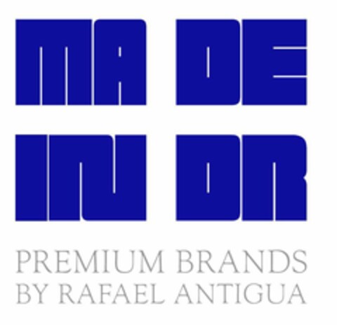 MADE IN DR PREMIUM BRANDS BY RAFAEL ANTIGUA Logo (EUIPO, 01/18/2021)