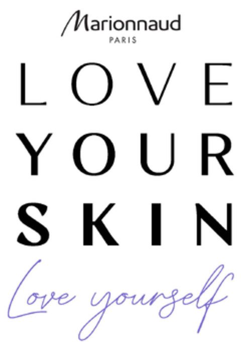 Marionnaud PARIS LOVE YOUR SKIN Love yourself Logo (EUIPO, 08/05/2021)