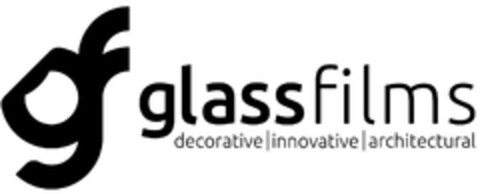 GF GLASS FILMS DECORATIVE INNOVATIVE ARCHITECTURAL Logo (EUIPO, 24.08.2022)