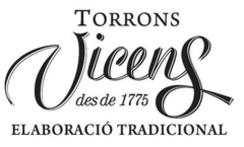 TORRONS Vicens desde 1775 ELABORACIÓ TRADICIONAL Logo (EUIPO, 22.09.2023)