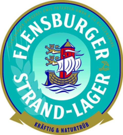 FLENSBURGER STRAND-LAGER KRÄFTIG & NATURTRÜB Logo (EUIPO, 11/02/2023)