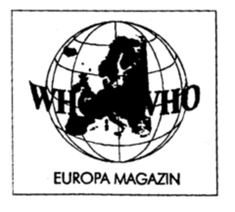 WHO'S WHO EUROPA MAGAZIN Logo (EUIPO, 05/18/1998)