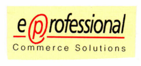 eprofessional Commerce Solutions Logo (EUIPO, 06/09/1999)