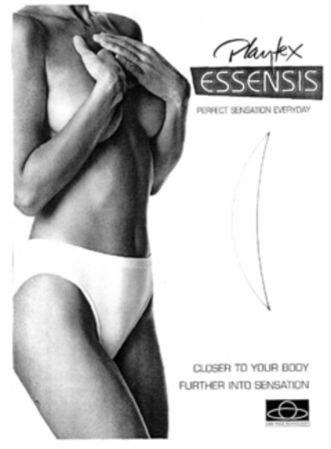 Playtex ESSENSIS PERFECT SENSATION EVERYDAY CLOSER TO YOUR BODY FURTHER INTO SENSATION Logo (EUIPO, 22.10.1999)