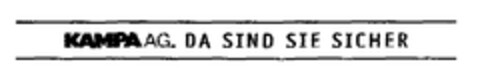 KAMPAAG. DA SIND SIE SICHER Logo (EUIPO, 23.05.2003)