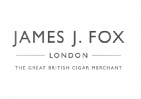 JAMES J. FOX LONDON THE GREAT BRITISH CIGAR MERCHANT Logo (EUIPO, 08/08/2014)