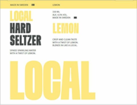 LOCAL HARD SELTZER LEMON LOCAL Logo (EUIPO, 03/31/2020)