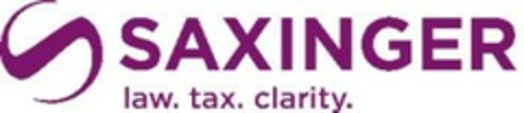 SAXINGER law . tax . clarity . Logo (EUIPO, 29.02.2024)