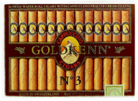GOLDKENN Nº 3 CAPPUCCINO CIGARS Logo (EUIPO, 03/20/2000)