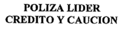 POLIZA LIDER CREDITO Y CAUCION Logo (EUIPO, 18.10.2002)