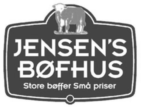 JENSEN'S BØFHUS Store bøffer Små priser Logo (EUIPO, 08/18/2010)