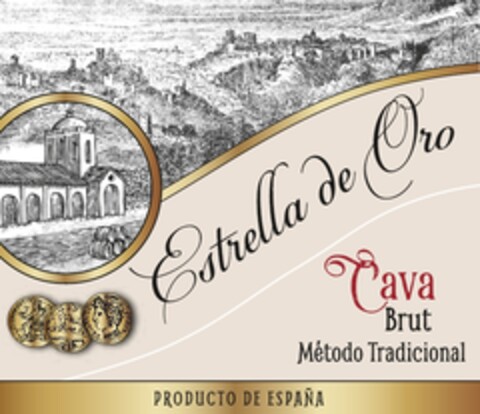 Estrella de Oro Cava Brut Método Tradicional Producto de España Logo (EUIPO, 08/13/2019)