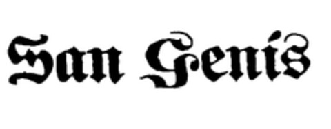 San Genis Logo (EUIPO, 21.12.1999)