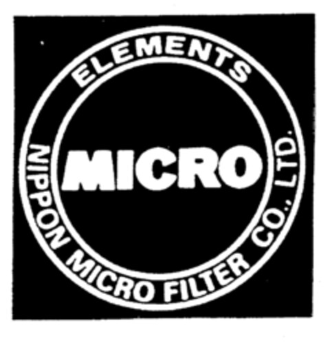 MICRO ELEMENTS NIPPON MICRO FILTER CO. LTD Logo (EUIPO, 23.10.2000)