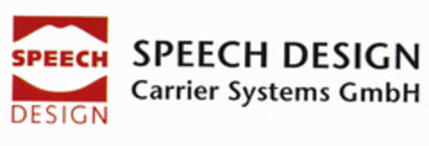 SPEECH DESIGN SPEECH DESIGN Carrier Systems GmbH Logo (EUIPO, 09/25/2001)