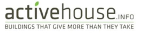 activehouse.INFO BUILDINGS THAT GIVE MORE THAN THEY TAKE Logo (EUIPO, 05/21/2012)