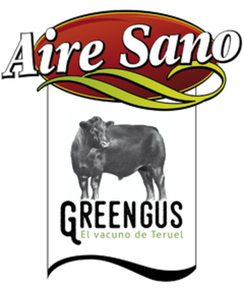 AIRE SANO GREENGUS – EL VACUNO DE TERUEL Logo (EUIPO, 09/07/2018)