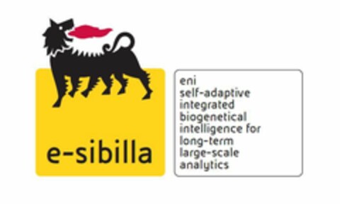 e-sibilla eni self-adaptive integrated biogenetical intelligence for long-term large-scale analytics Logo (EUIPO, 04.03.2019)