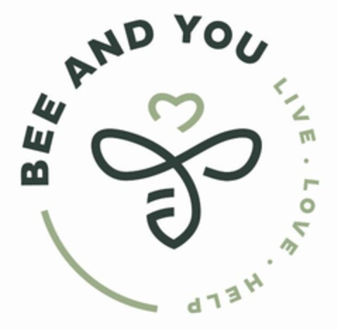 BEE AND YOU LIVE. LOVE. HELP Logo (EUIPO, 23.04.2019)