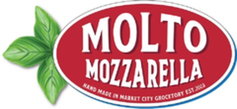 MOLTO MOZZARELLA HAND MADE IN MARKET CITY GROCETORY EST.2023 Logo (EUIPO, 17.10.2023)