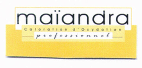 maïandra Coloration d'Oxydation professionnel Logo (EUIPO, 19.07.2000)