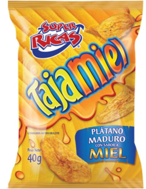 Super Ricas Tajamiel Platano Maduro con sabor a Miel Logo (EUIPO, 11.07.2014)