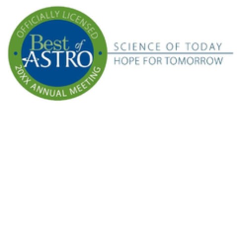 BEST OF ASTRO SCIENCE OF TODAY HOPE FOR TOMORROW OFFICIALLY LICENSED 20XX ANNUAL MEETING Logo (EUIPO, 01/07/2016)