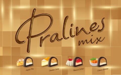 Pralines mix Apple Pie Cheese Cake Panna Cotta Crème Brûlée Logo (EUIPO, 01.09.2021)